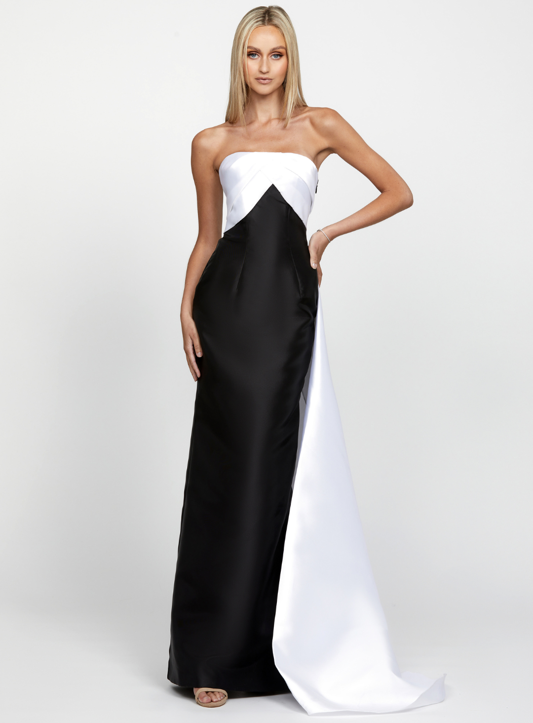 Momentum Strapless Gown by Bariano White Runway