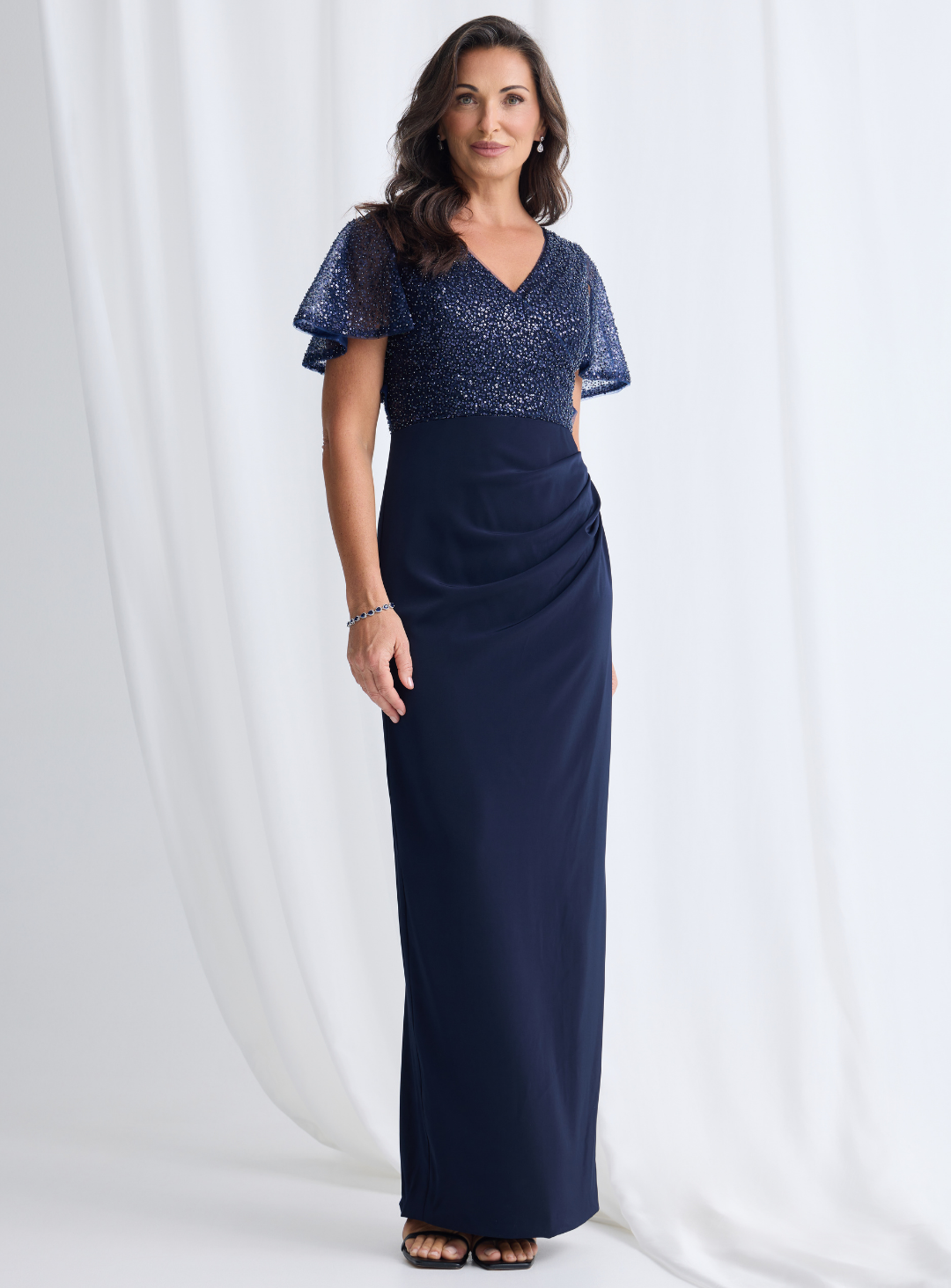 Joyce Beaded Pencil Dress – White Runway