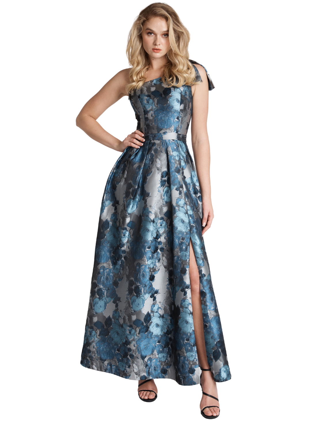 Blue Valerie Bow Maxi