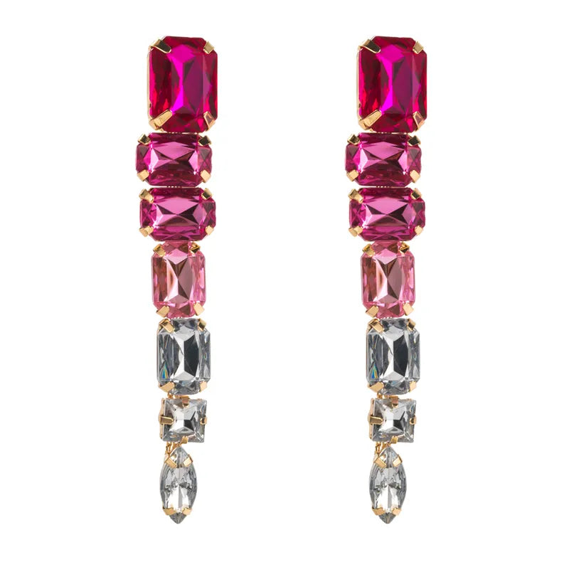Pink Iris Earrings
