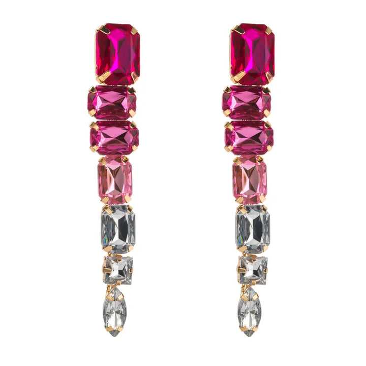 Pink Iris Earrings