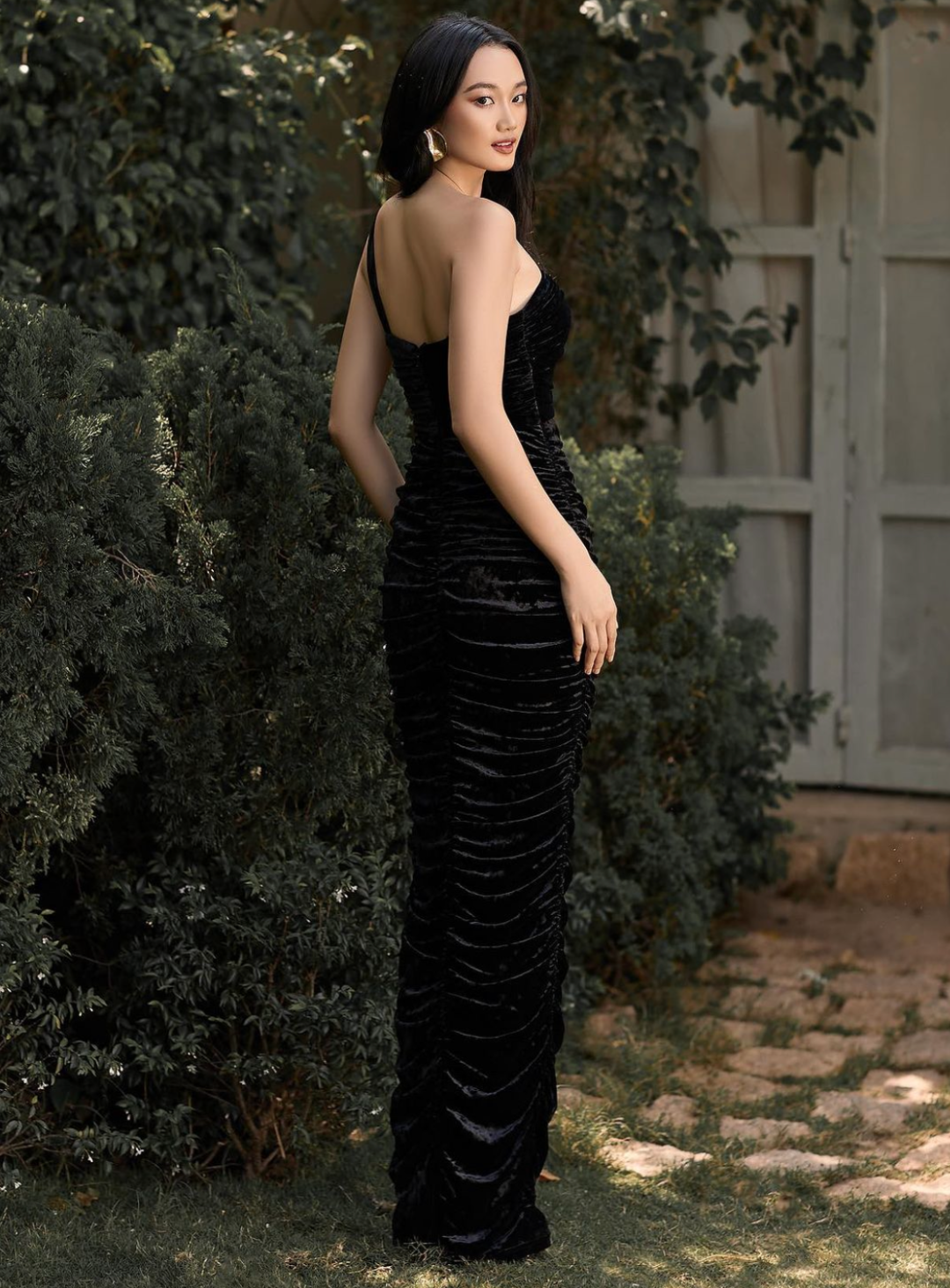 Andie Asymmetric Ruched Maxi