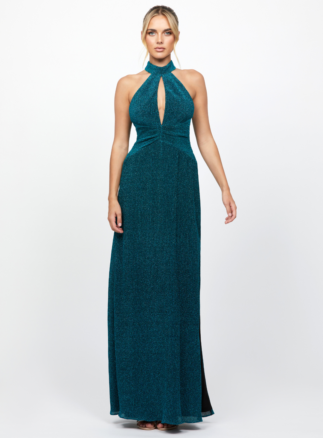 Claudelle Key Hole Halter Maxi