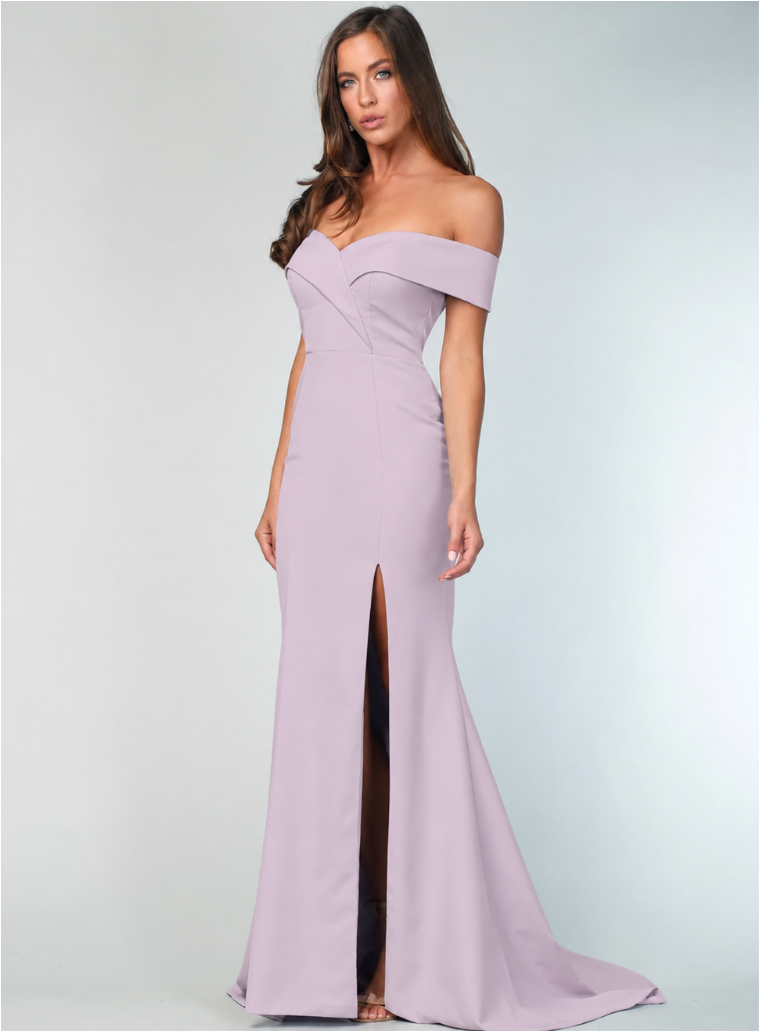 Mauve Gia Off Shoulder Gown