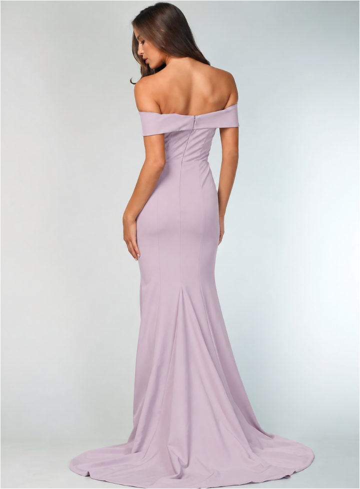 Mauve Gia Off Shoulder Gown