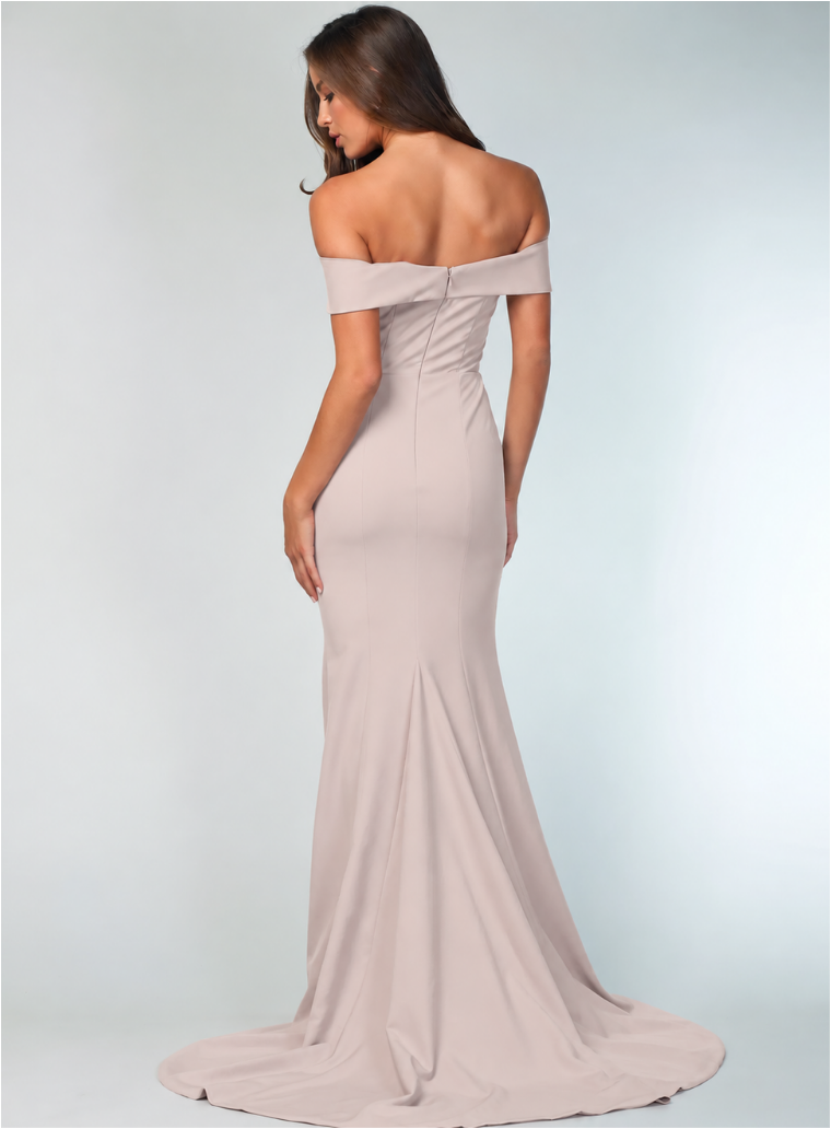Mink Gia Off Shoulder Gown