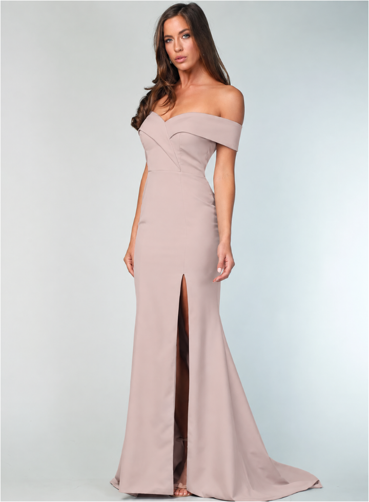 Mink Gia Off Shoulder Gown