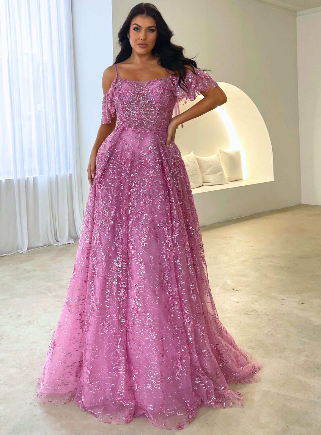 Lilac Isabella Gown LUX003 by Nicoletta