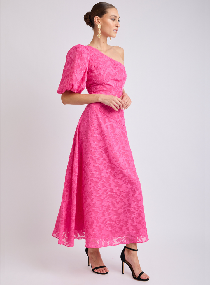 Stanley One Shoulder Puff Sleeve Dress