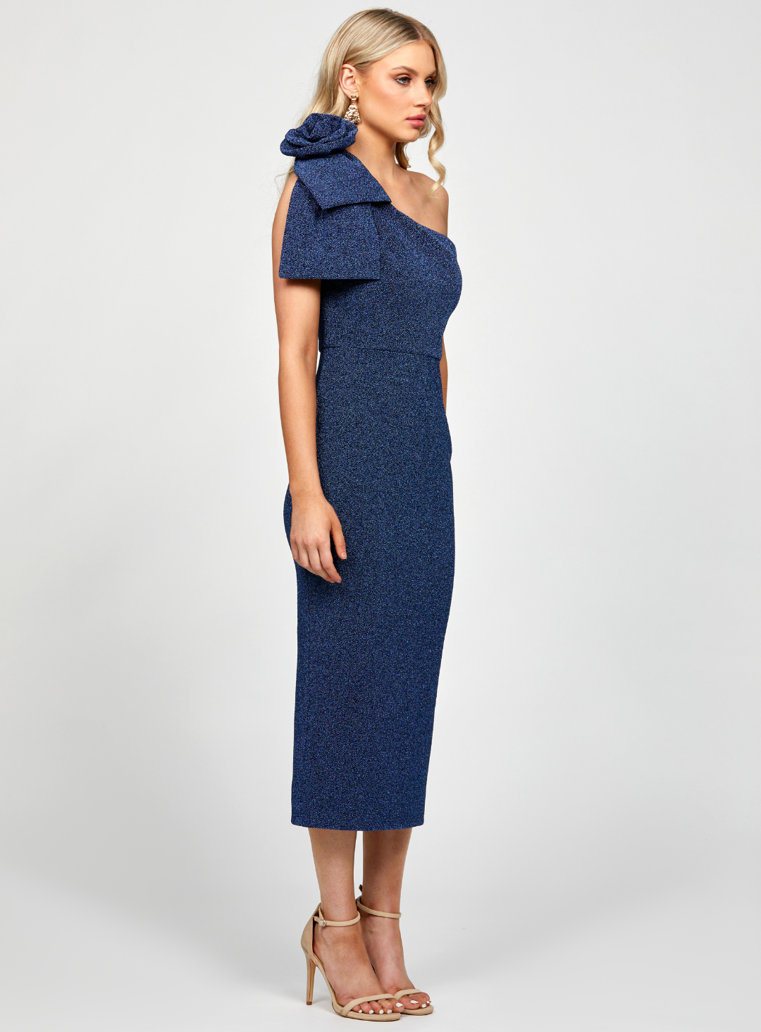 Magdalina One Shoulder Midi
