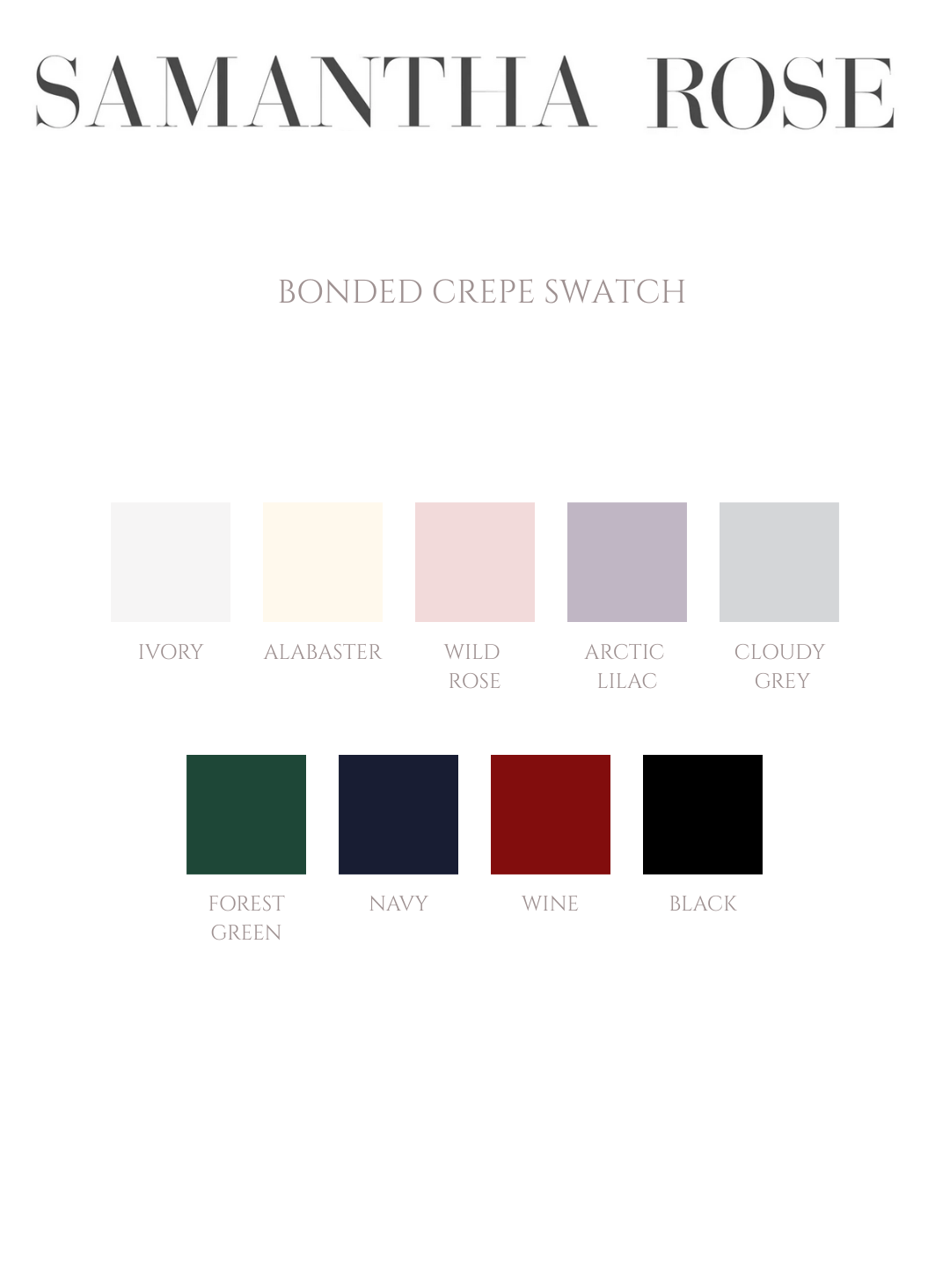Samantha Rose Bonded Crepe Swatch