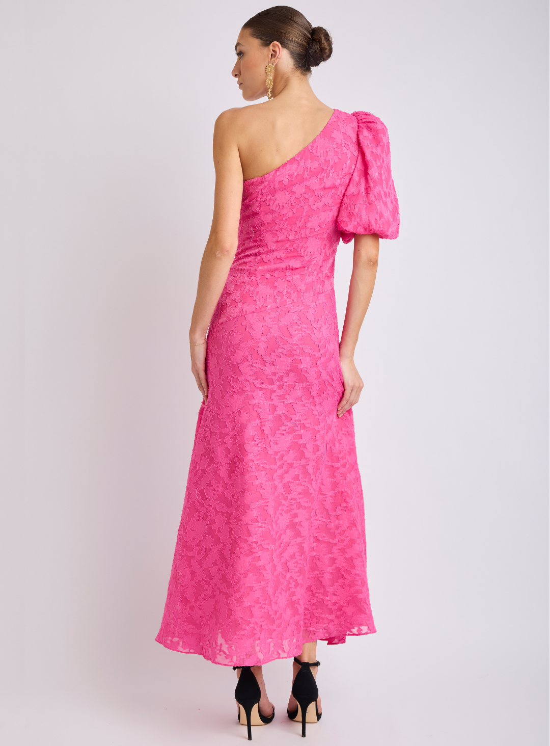 Stanley One Shoulder Puff Sleeve Dress