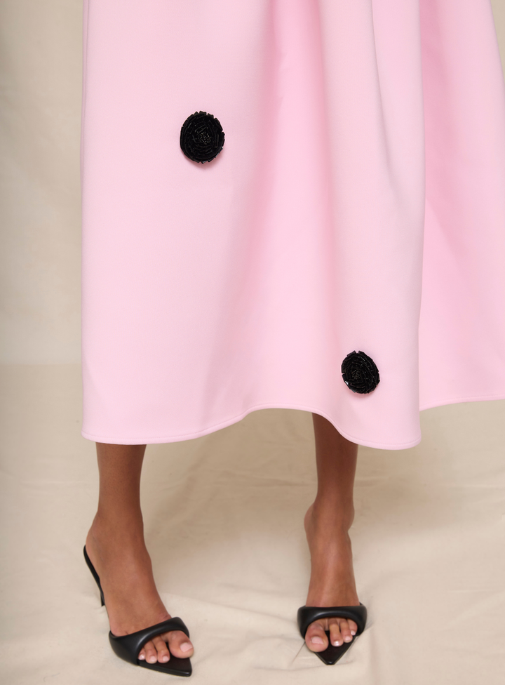 Pastel Pink Anita Spot Halter Dress