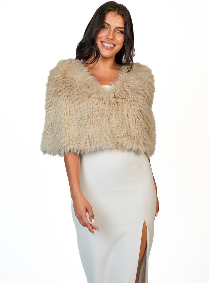 Ayla Faux Fur Cape