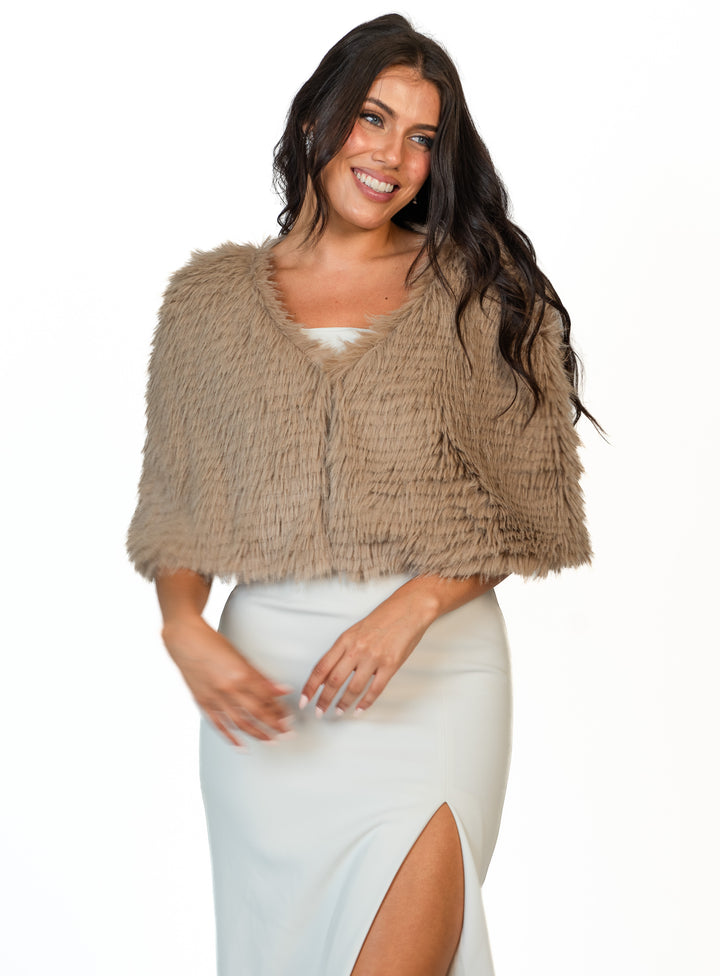 Ayla Faux Fur Cape