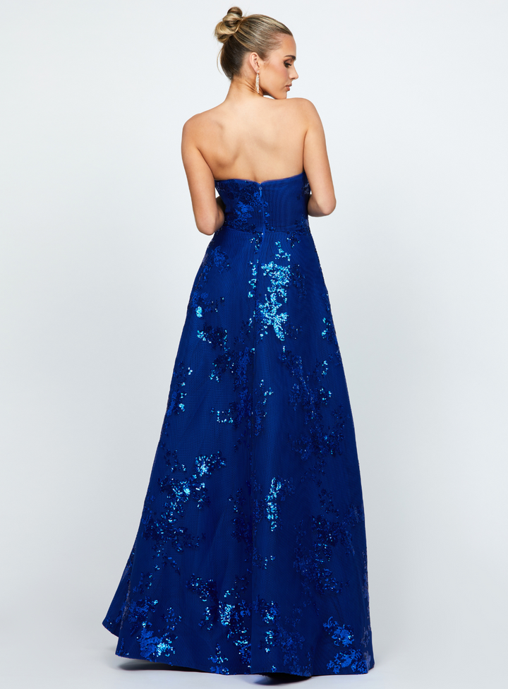 Kendra Ruffle Strapless Ball Gown