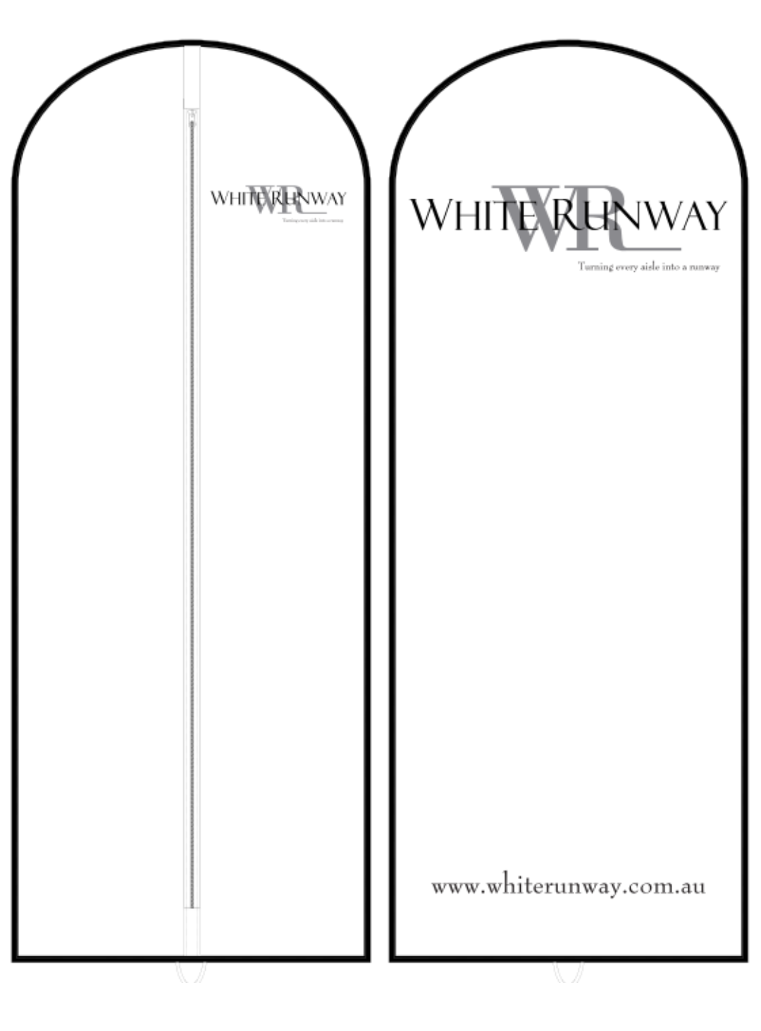 White Runway Garment Bag 1800x700mm