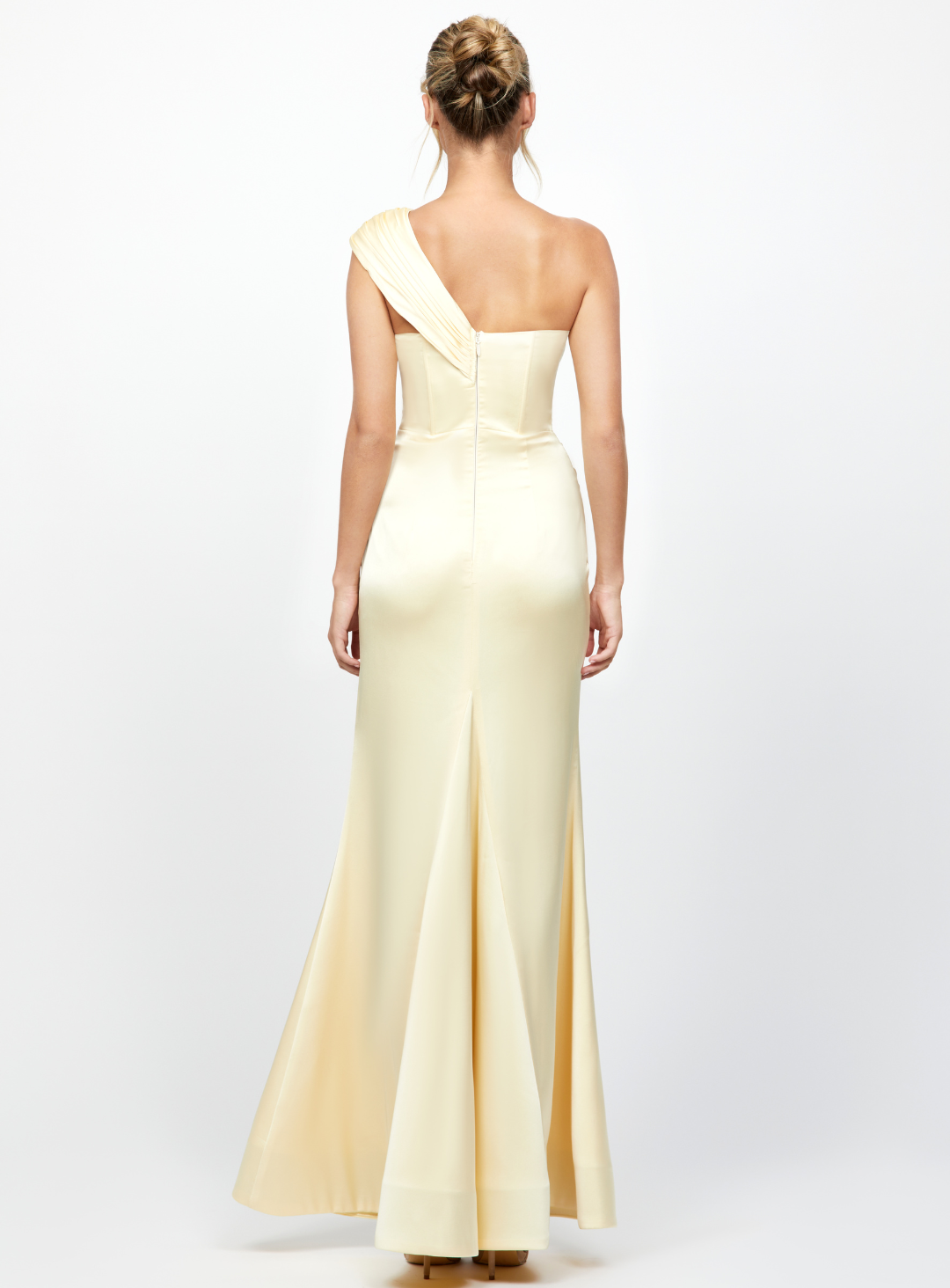 Exclusive Lemon Dallas One Shoulder Gown