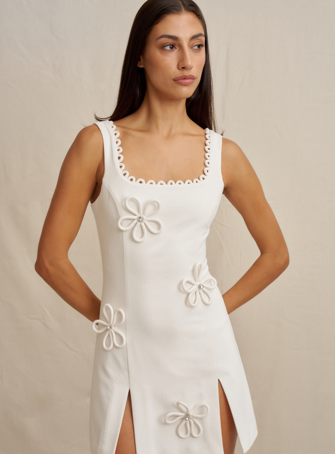 Flower Form Mini Dress