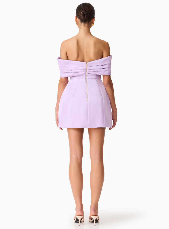 Purple Hope Off Shoulder Mini Dress