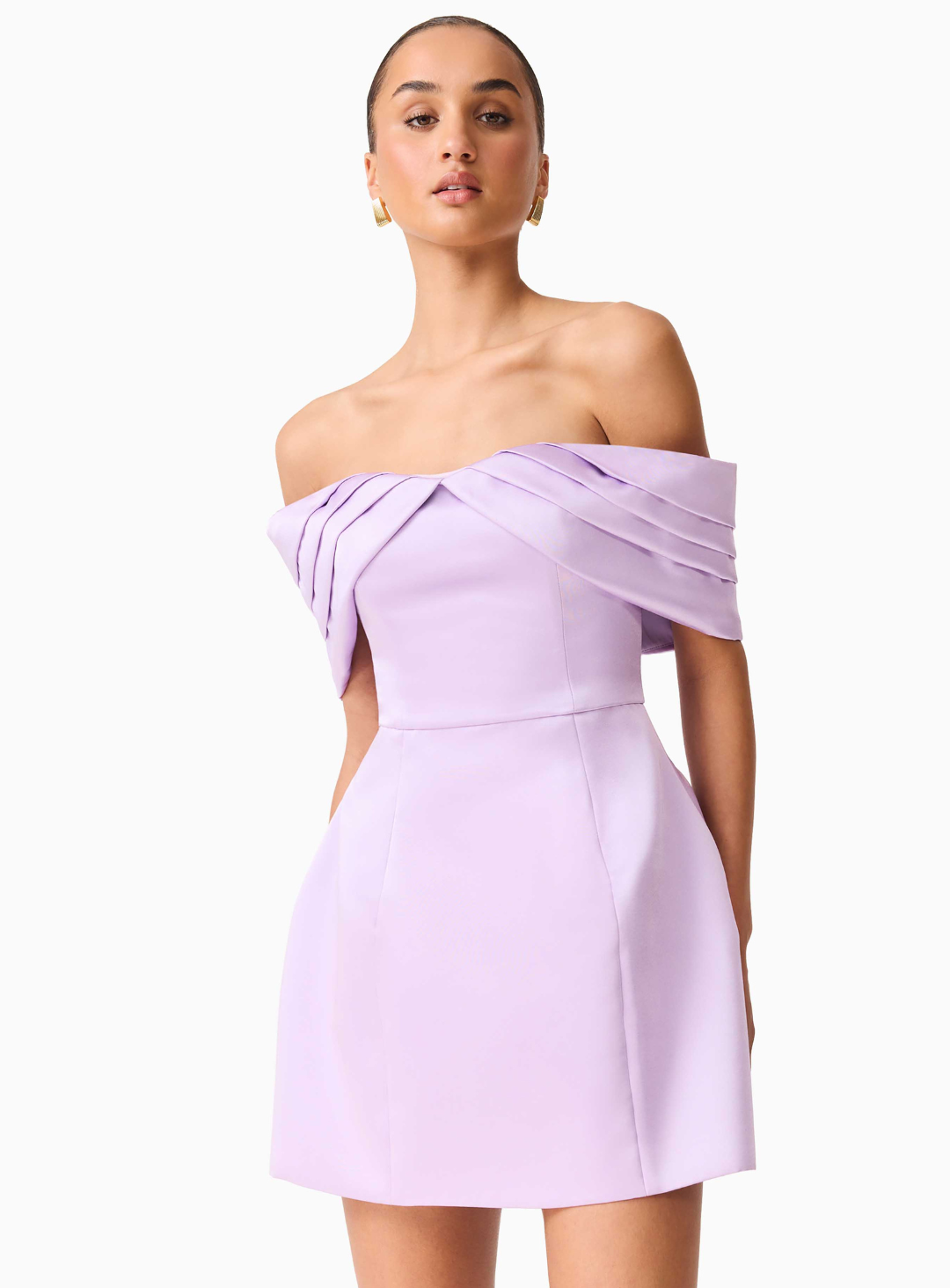 Purple Hope Off Shoulder Mini Dress