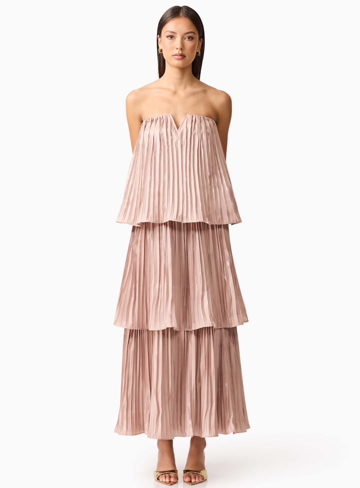 Lison Tiered Strapless Gown