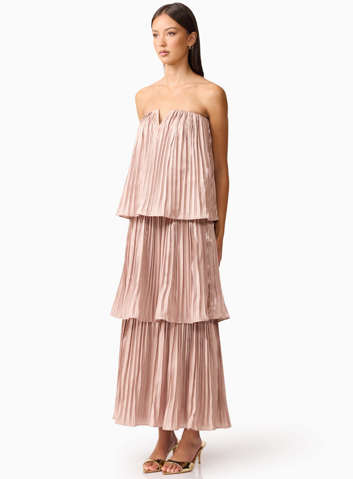 Lison Tiered Strapless Gown