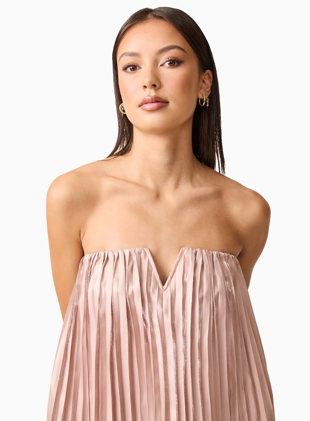 Lison Tiered Strapless Gown