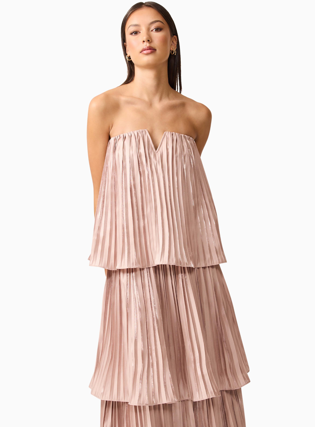 Lison Tiered Strapless Gown