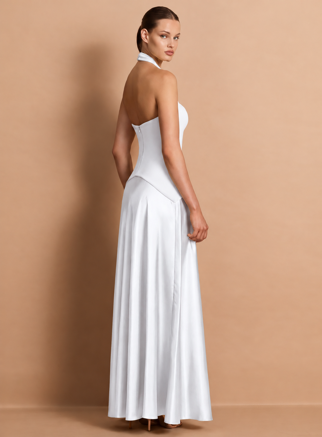 Exclusive Ivory Alice Halter Maxi