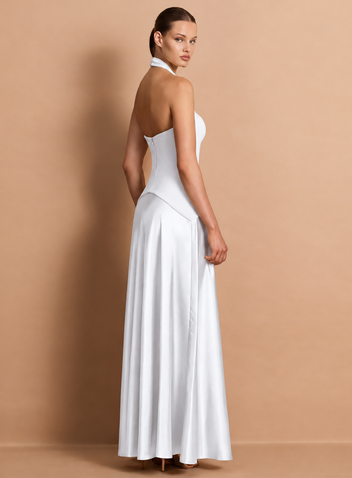 Exclusive Ivory Alice Halter Maxi