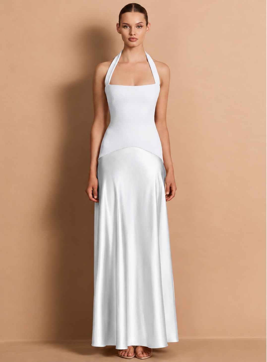 Exclusive Ivory Alice Halter Maxi