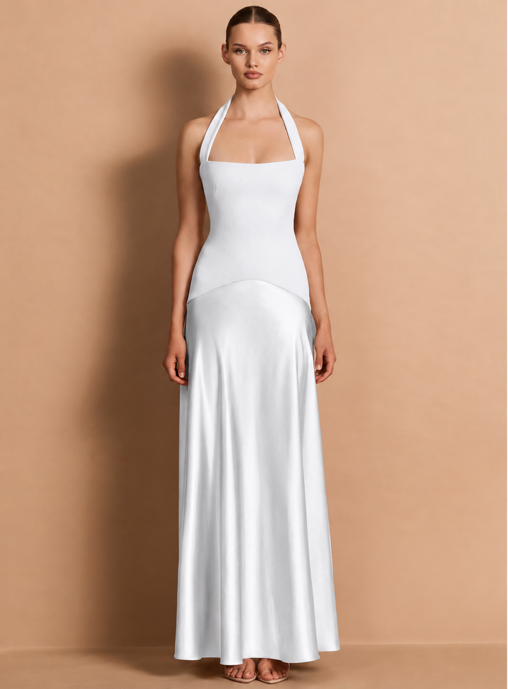 Exclusive Ivory Alice Halter Maxi