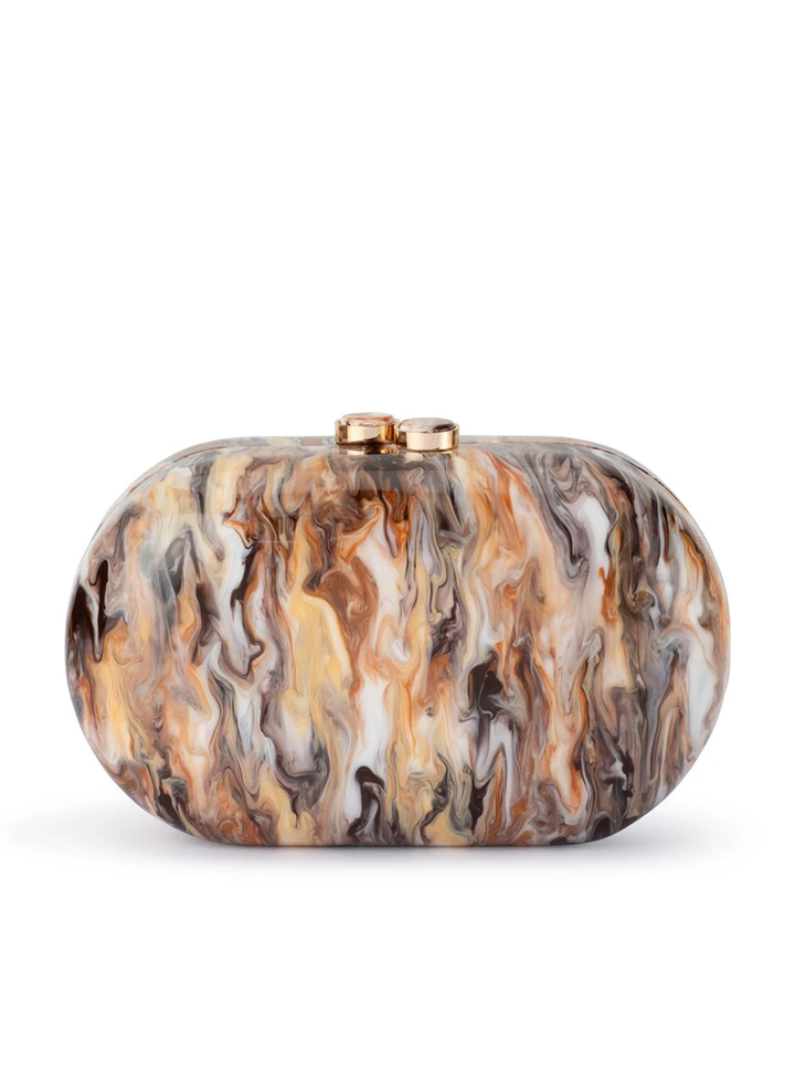 Maeve Marble Clutch