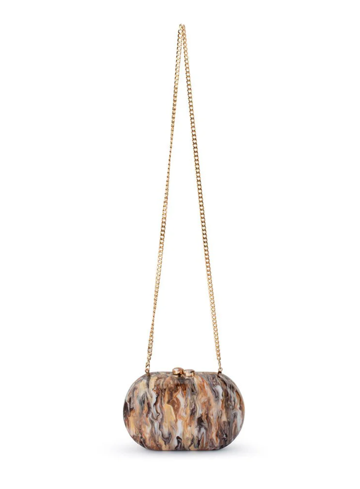 Maeve Marble Clutch