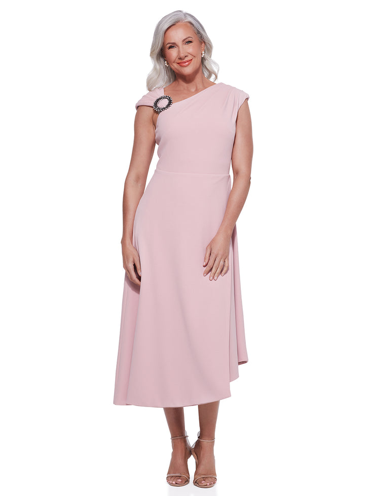 Oriana Asymmetric Flared Midi