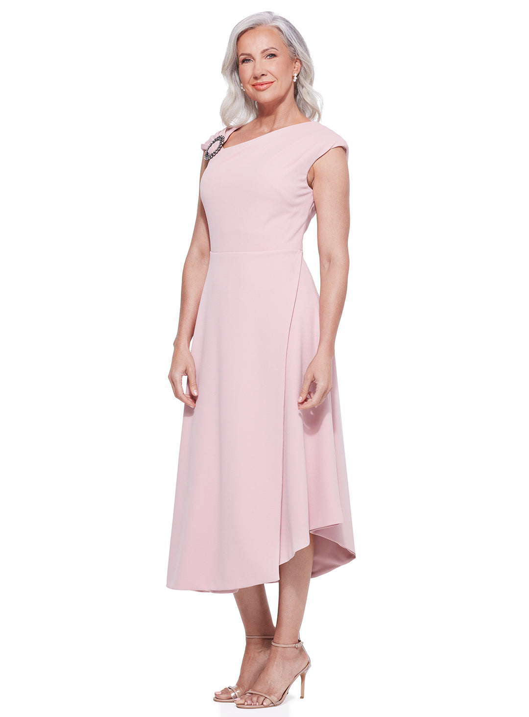 Oriana Asymmetric Flared Midi