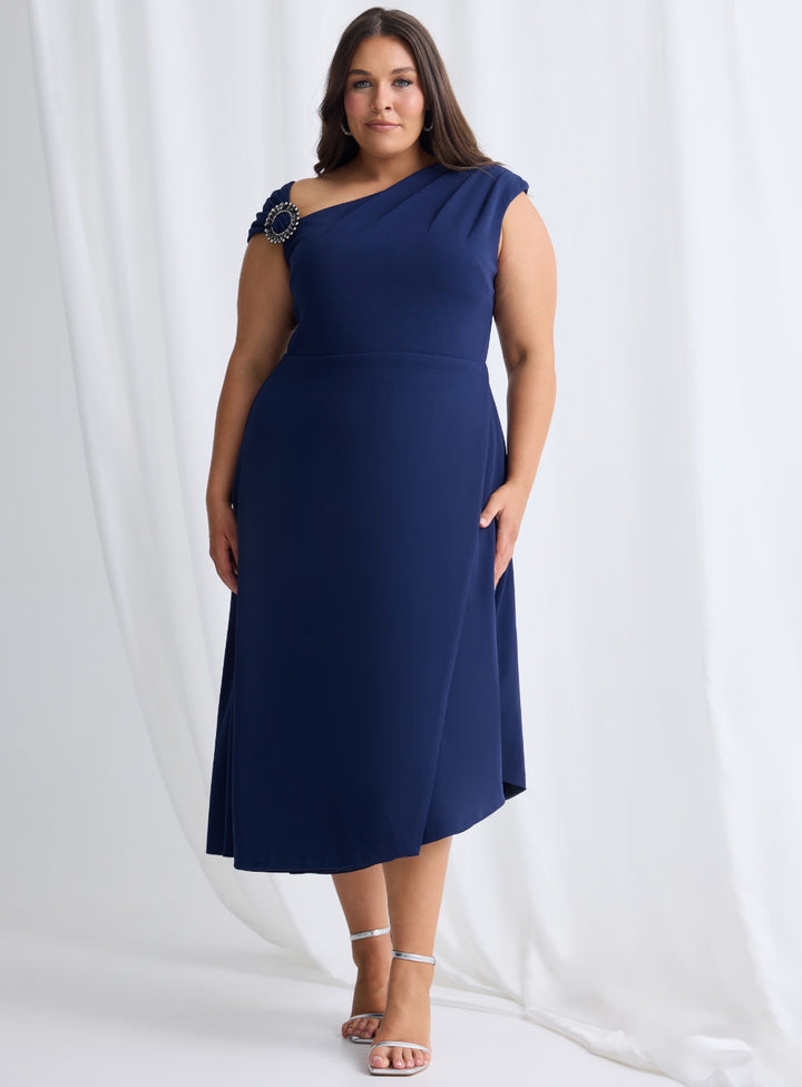 Oriana Asymmetric Flared Midi