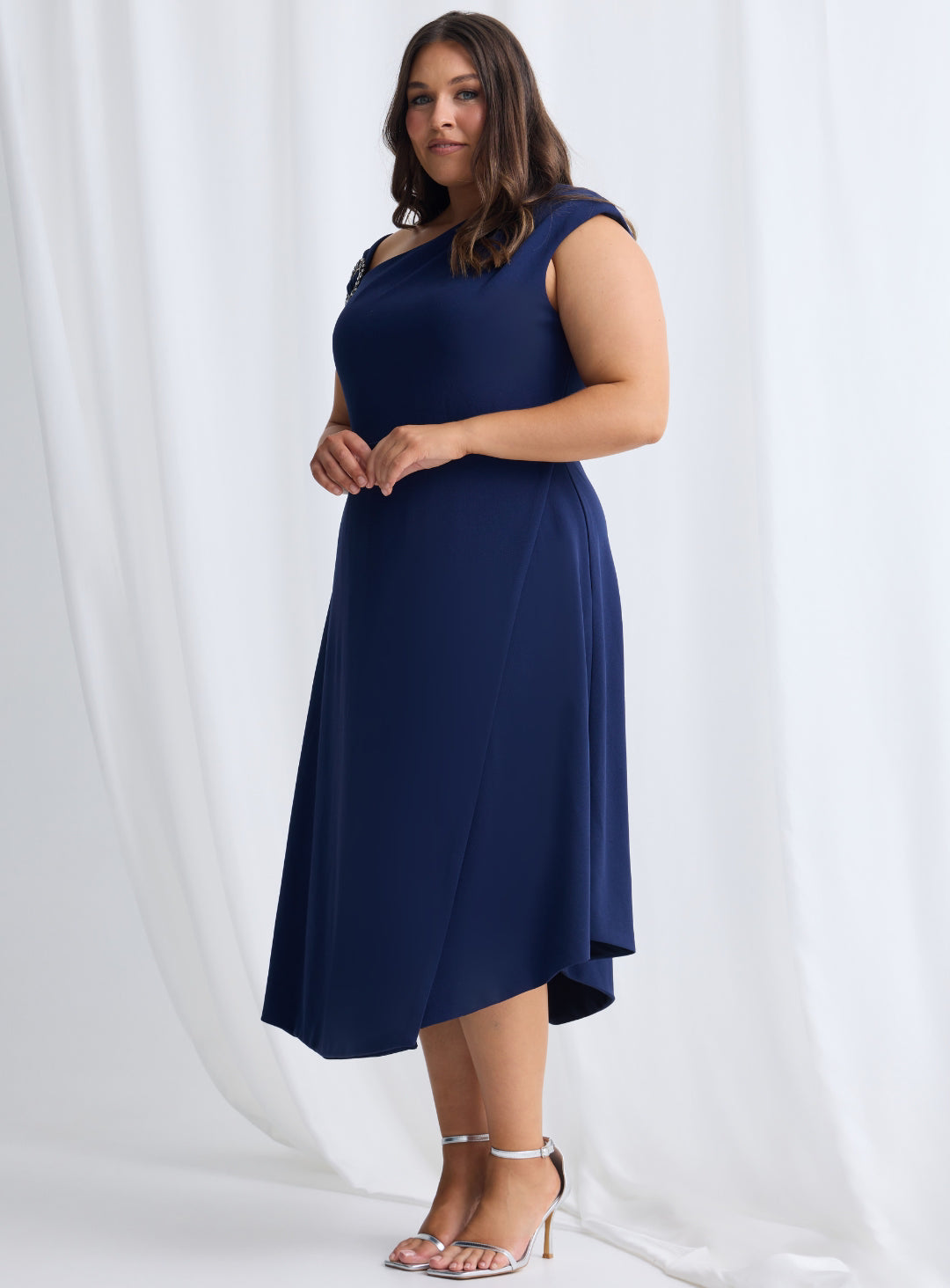 Oriana Asymmetric Flared Midi