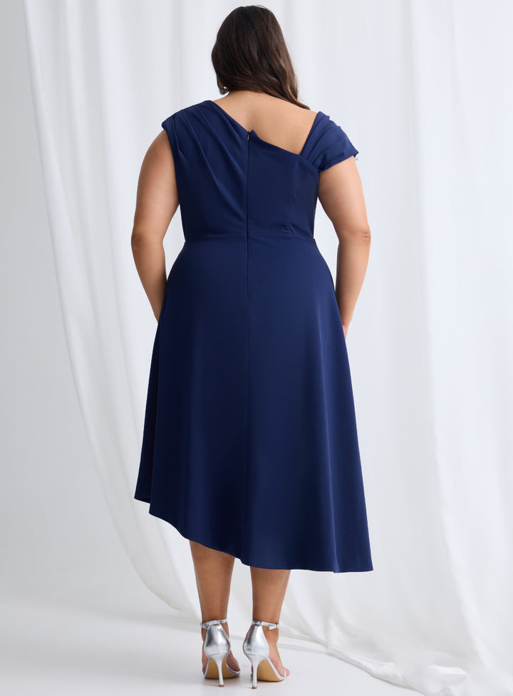 Oriana Asymmetric Flared Midi