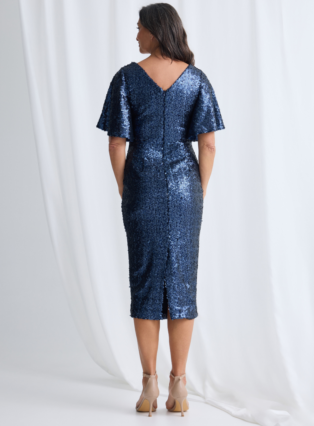 Rose Gold Maz Sequin Midi