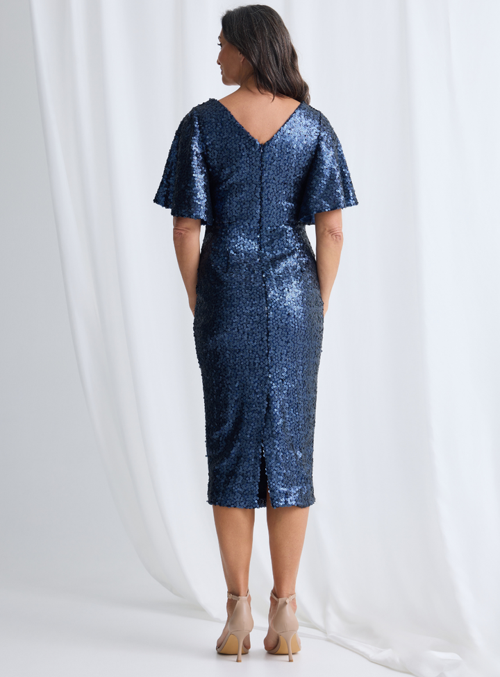 Rose Gold Maz Sequin Midi