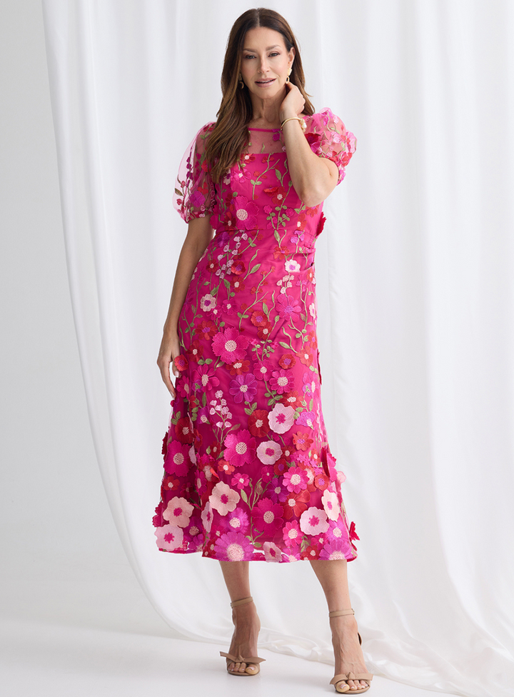Lizzie Puff Sleeve Midi