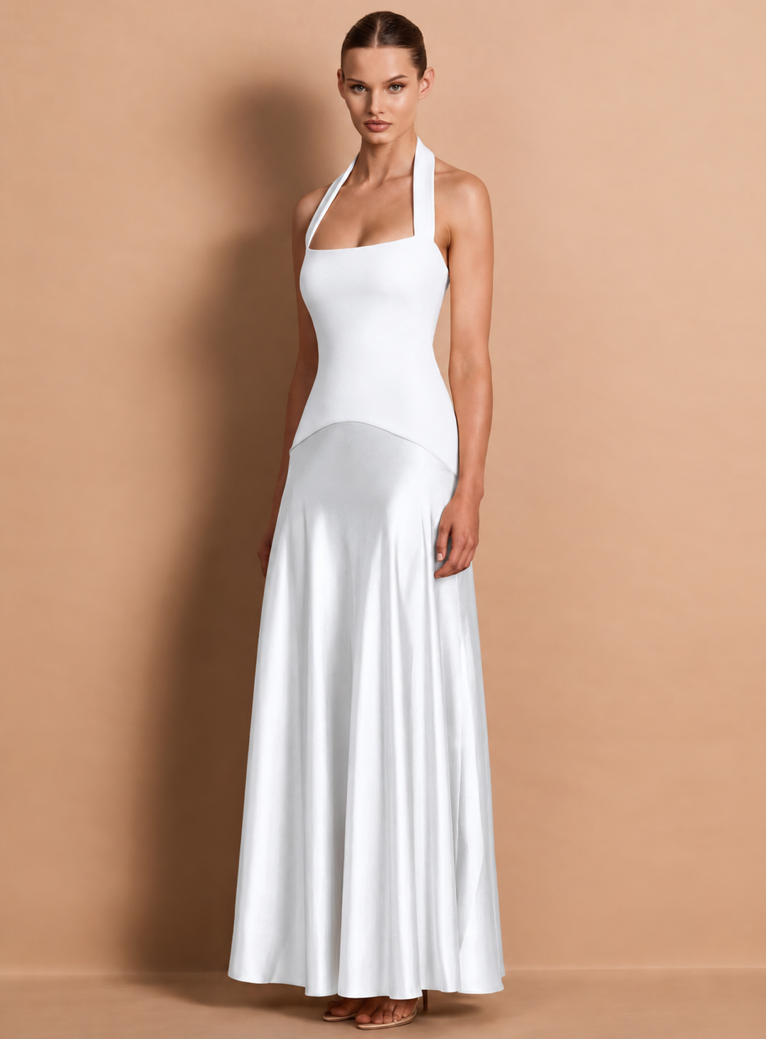 Exclusive Ivory Alice Halter Maxi
