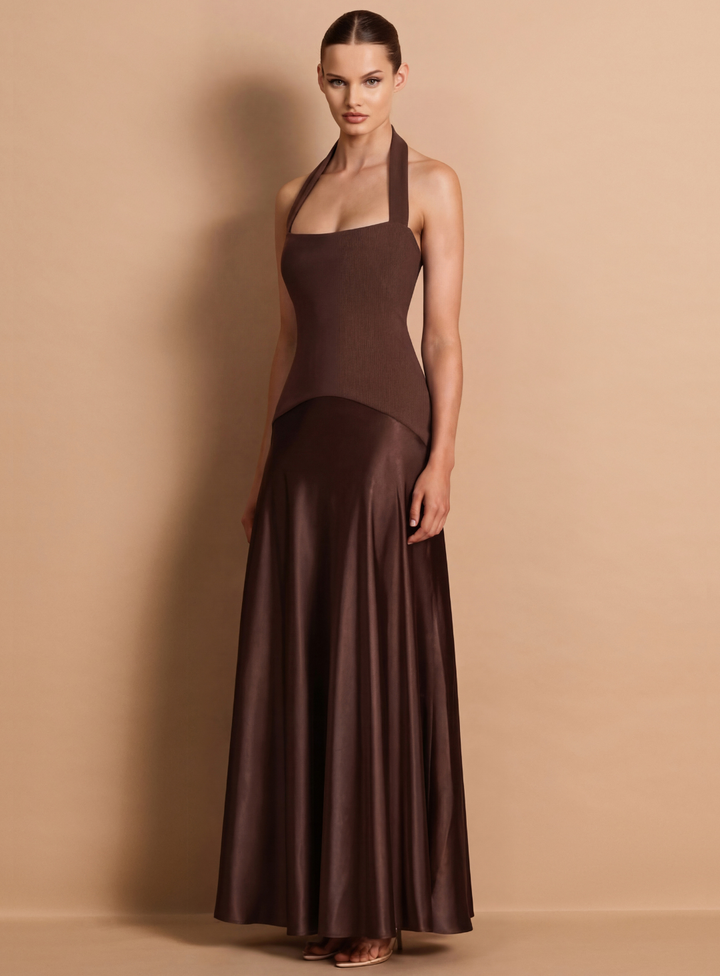 Chocolate Alice Halter Maxi