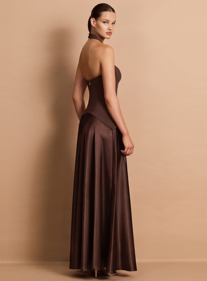 Chocolate Alice Halter Maxi