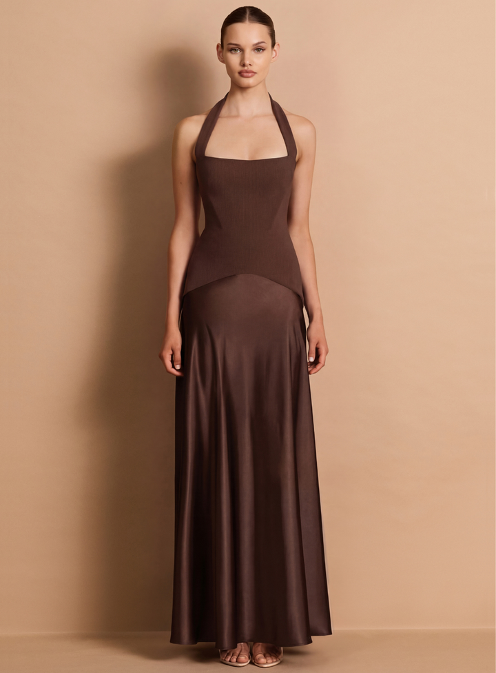 Chocolate Alice Halter Maxi
