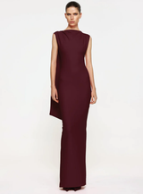 Wine Audrey Gown