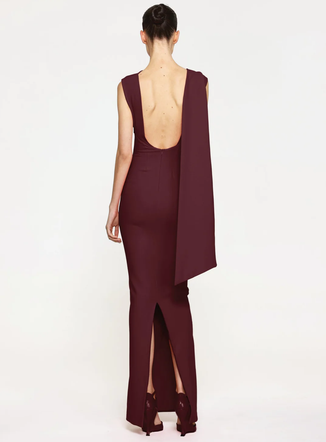 Wine Audrey Gown