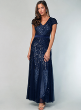 Midnight Clarise Beaded Dress